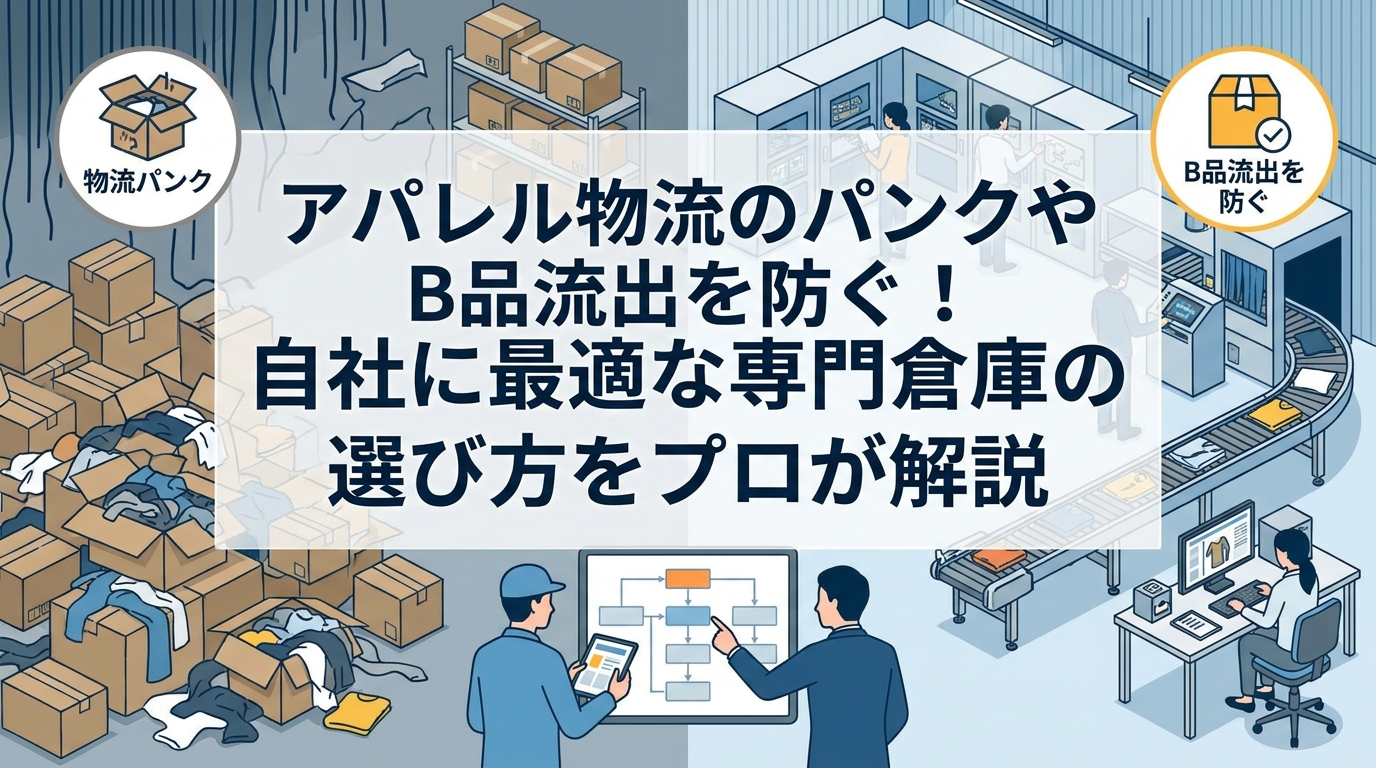 アパレル物流のパンクやB品流出を防ぐ！自社に最適な専門倉庫の選び方をプロが解説