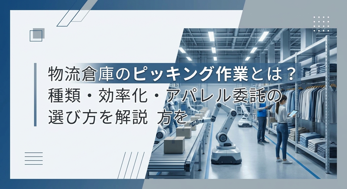 物流倉庫のピッキング作業とは？種類・効率化・アパレル委託の選び方を解説