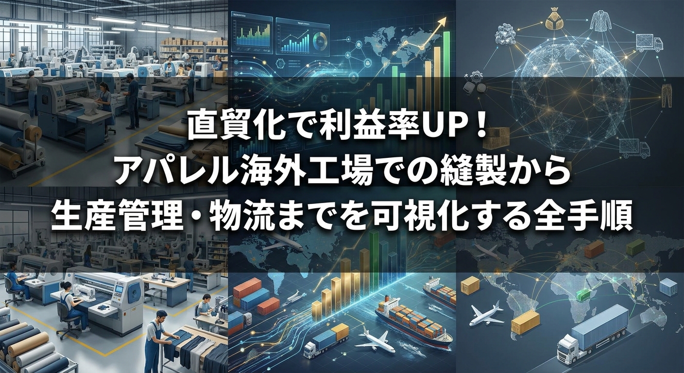 直貿化で利益率UP！アパレル海外工場での縫製から生産管理・物流までを可視化する全手順