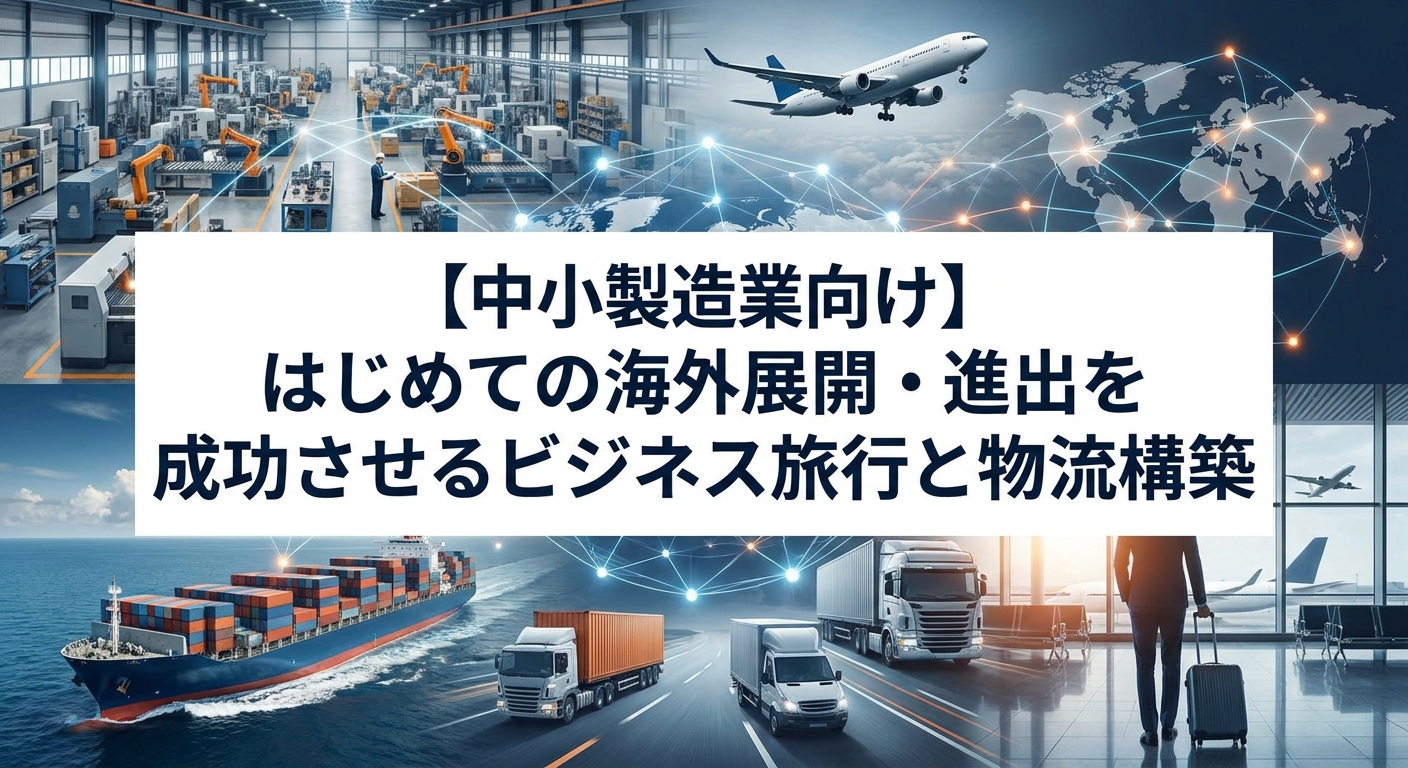 【中小製造業向け】はじめての海外展開・進出を成功させるビジネス旅行と物流構築