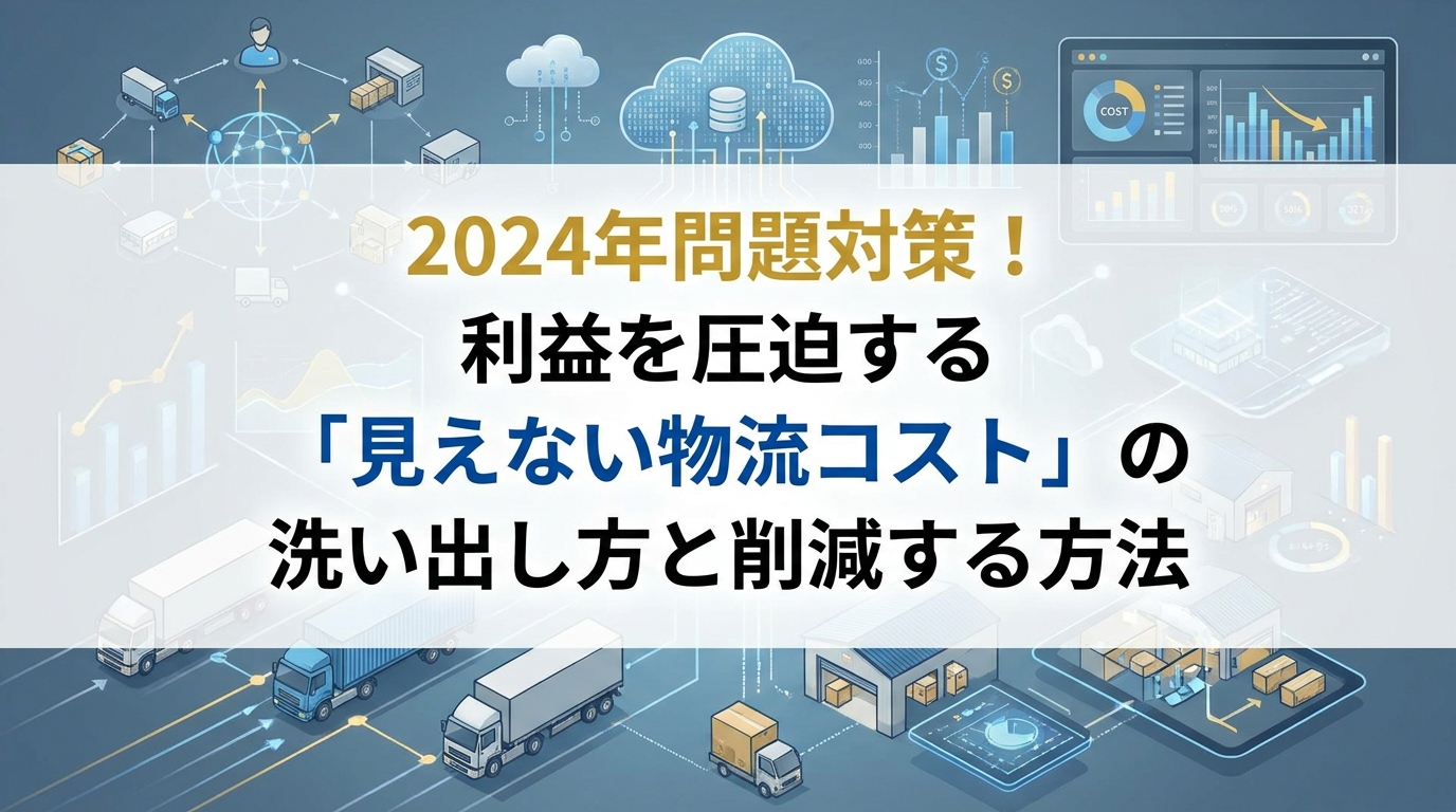 2024年問題対策！利益を圧迫する「見えない物流コスト」の洗い出し方と削減する方法