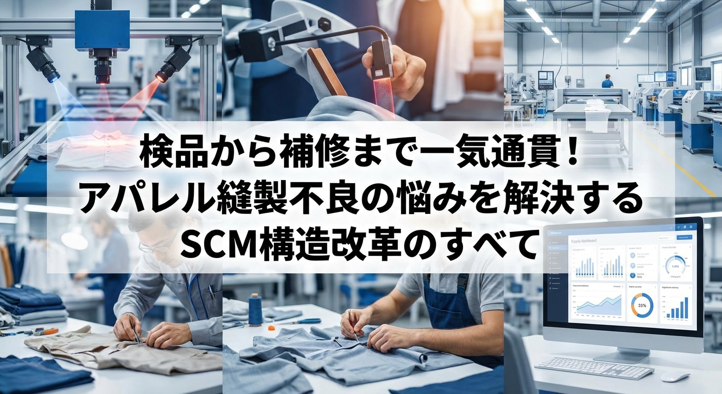 検品から補修まで一気通貫！アパレル縫製不良の悩みを解決するSCM構造改革のすべて