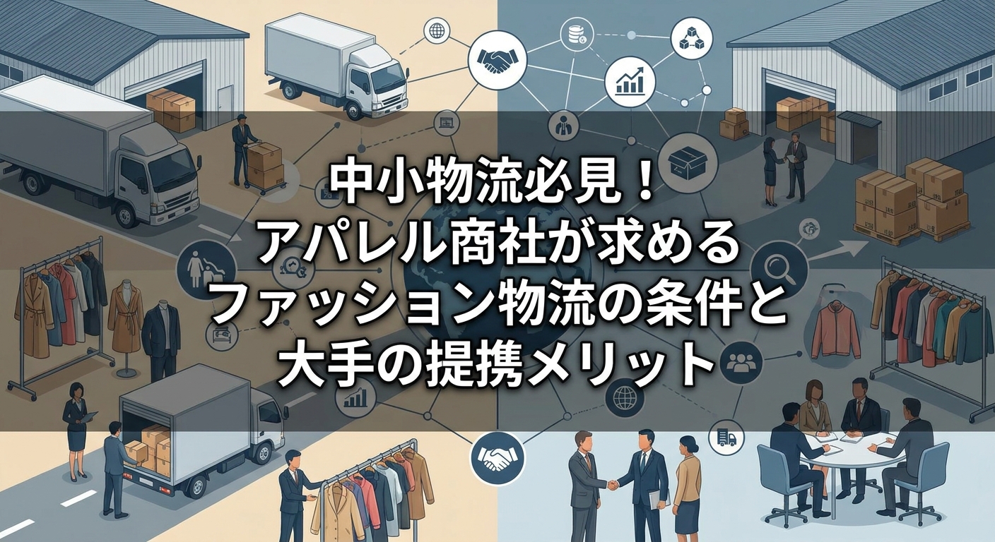 中小物流必見！アパレル商社が求めるファッション物流の条件と大手の提携メリット